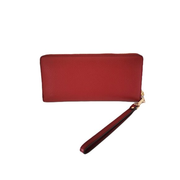 Michael Kors Jet Set Travel Large Travel Continental Wallet Cherry Leather - Picture 3 of 6